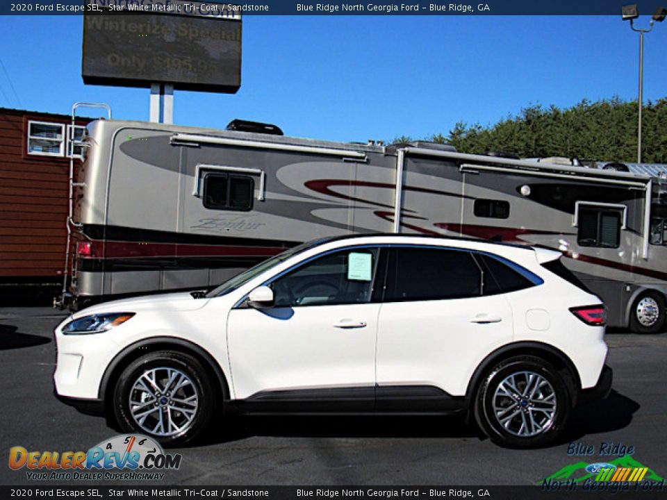 2020 Ford Escape SEL Star White Metallic Tri-Coat / Sandstone Photo #2
