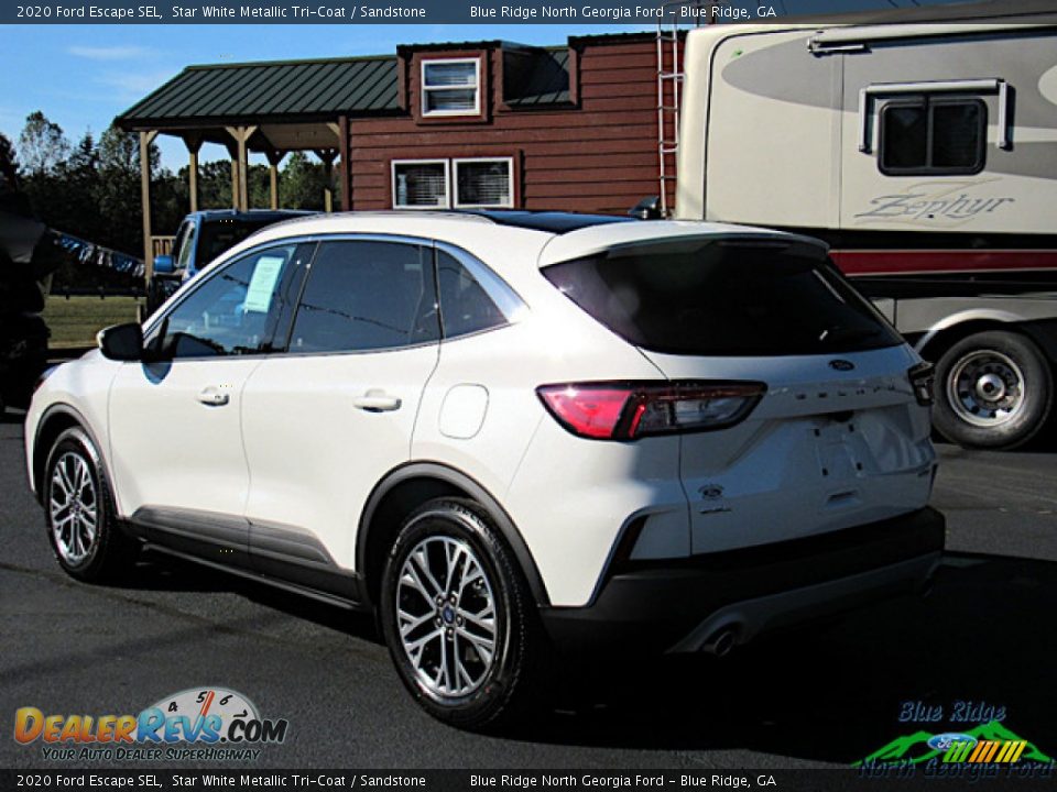 2020 Ford Escape SEL Star White Metallic Tri-Coat / Sandstone Photo #3