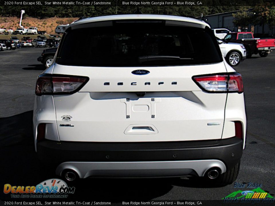 2020 Ford Escape SEL Star White Metallic Tri-Coat / Sandstone Photo #4