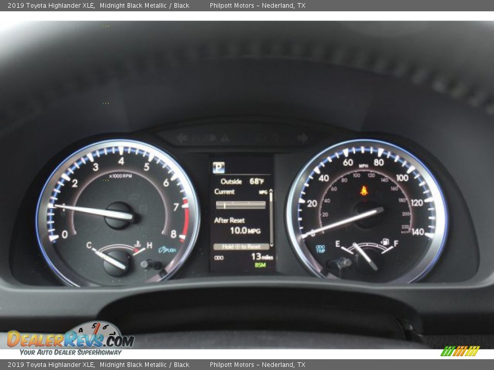 2019 Toyota Highlander XLE Midnight Black Metallic / Black Photo #14