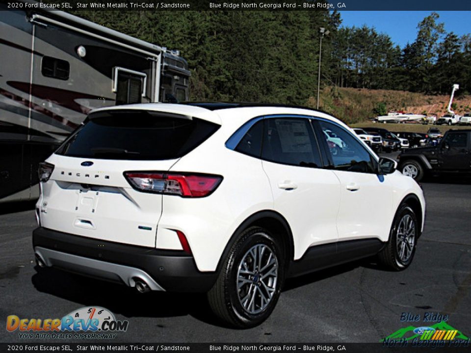 2020 Ford Escape SEL Star White Metallic Tri-Coat / Sandstone Photo #5