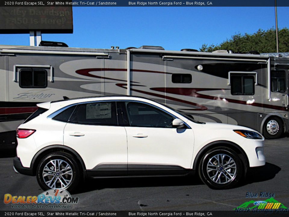 2020 Ford Escape SEL Star White Metallic Tri-Coat / Sandstone Photo #6