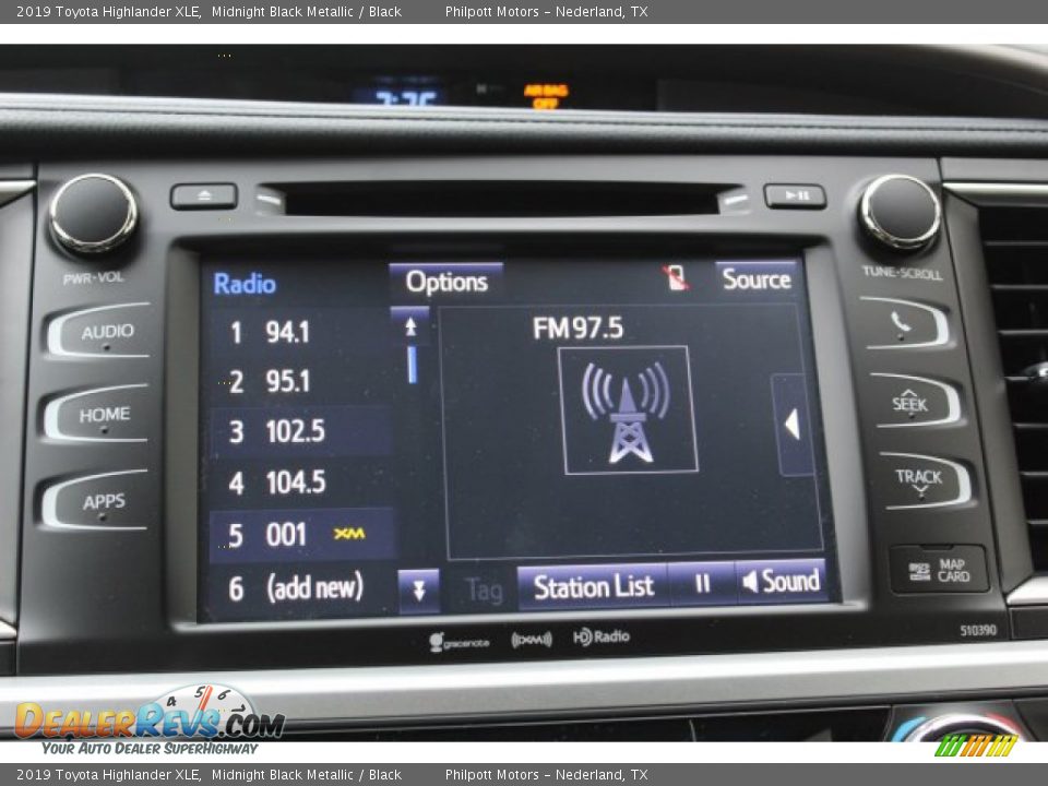 2019 Toyota Highlander XLE Midnight Black Metallic / Black Photo #16