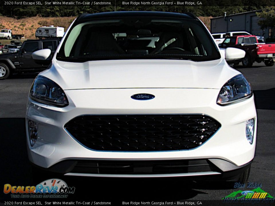 2020 Ford Escape SEL Star White Metallic Tri-Coat / Sandstone Photo #8