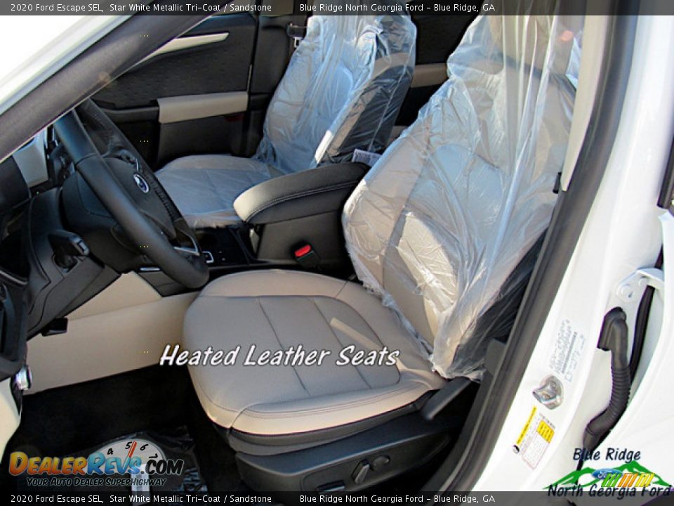 2020 Ford Escape SEL Star White Metallic Tri-Coat / Sandstone Photo #10