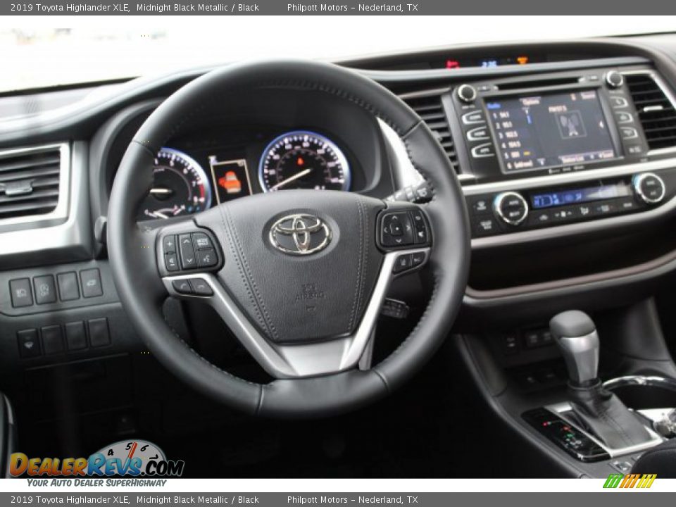 2019 Toyota Highlander XLE Midnight Black Metallic / Black Photo #22