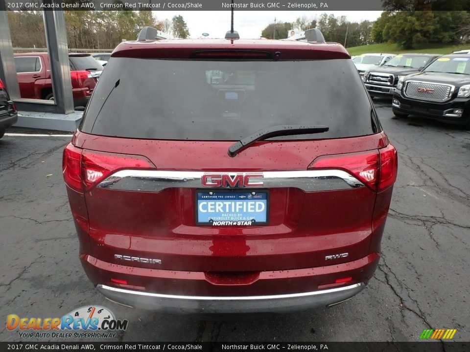 2017 GMC Acadia Denali AWD Crimson Red Tintcoat / Cocoa/Shale Photo #10