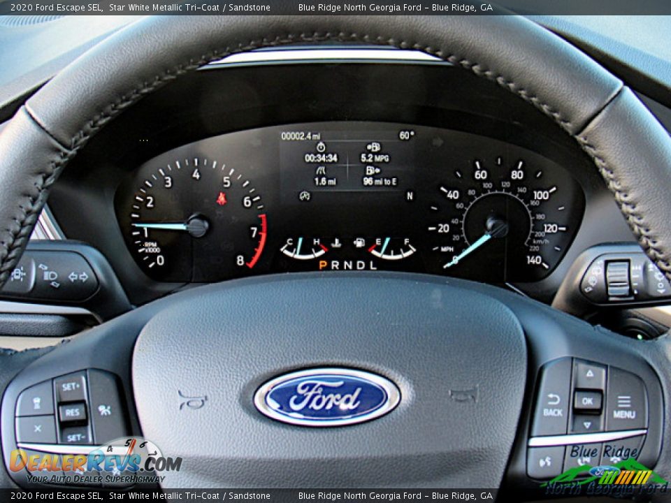 2020 Ford Escape SEL Star White Metallic Tri-Coat / Sandstone Photo #17