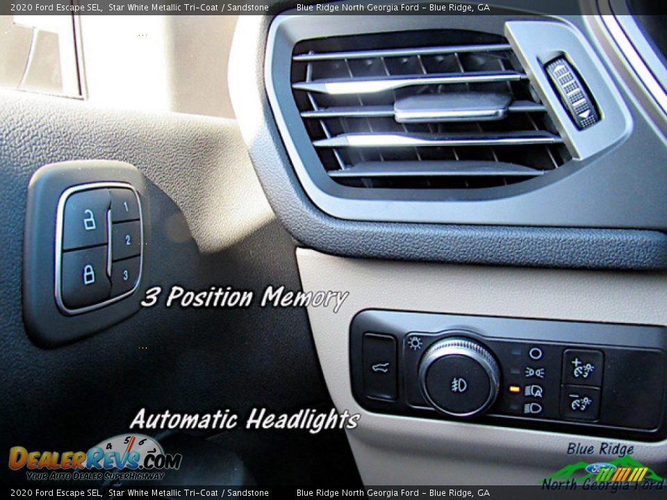 2020 Ford Escape SEL Star White Metallic Tri-Coat / Sandstone Photo #19