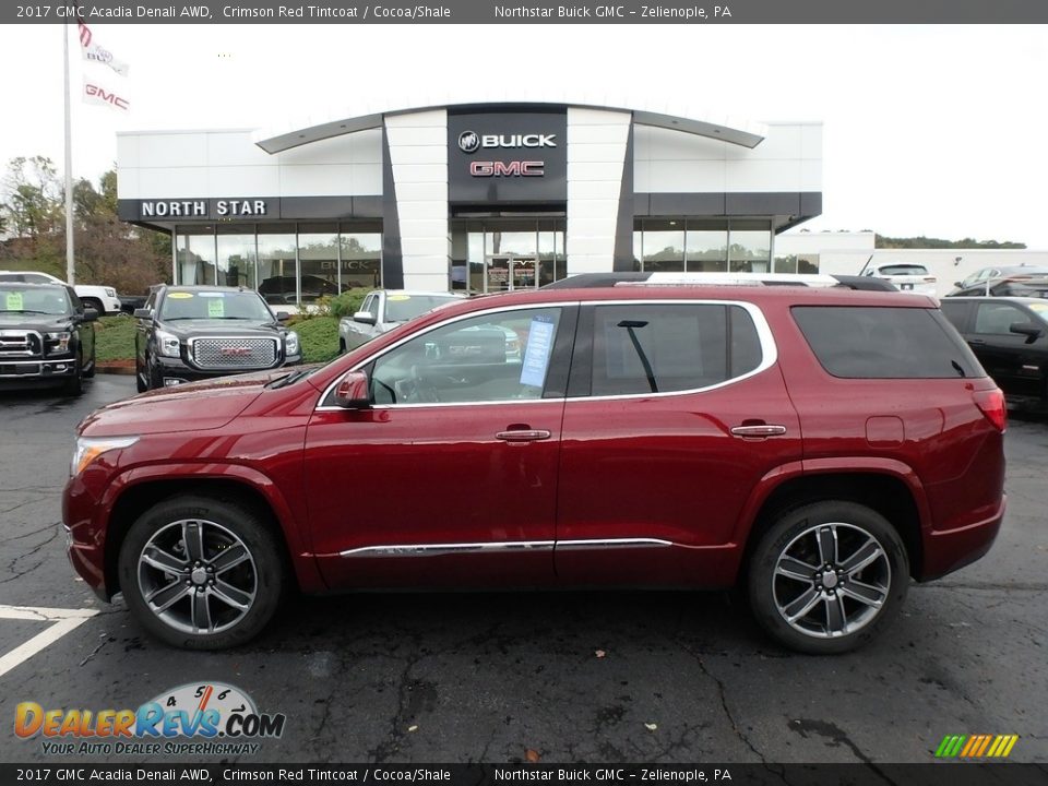 2017 GMC Acadia Denali AWD Crimson Red Tintcoat / Cocoa/Shale Photo #13