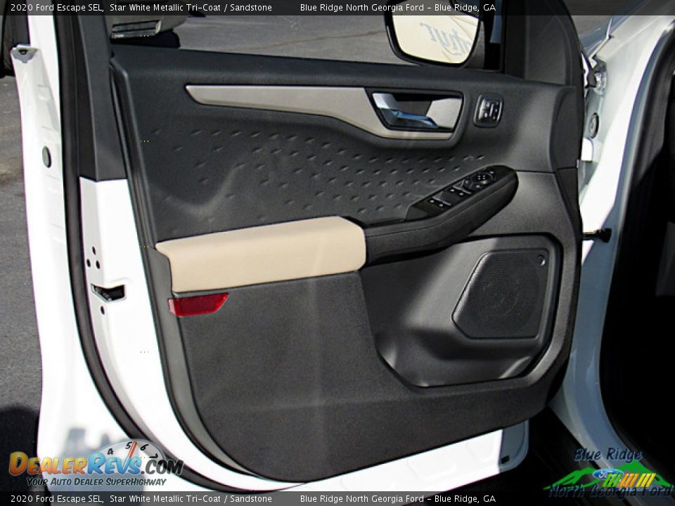 2020 Ford Escape SEL Star White Metallic Tri-Coat / Sandstone Photo #25