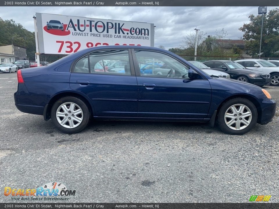 2003 Honda Civic EX Sedan Nighthawk Black Pearl / Gray Photo #2