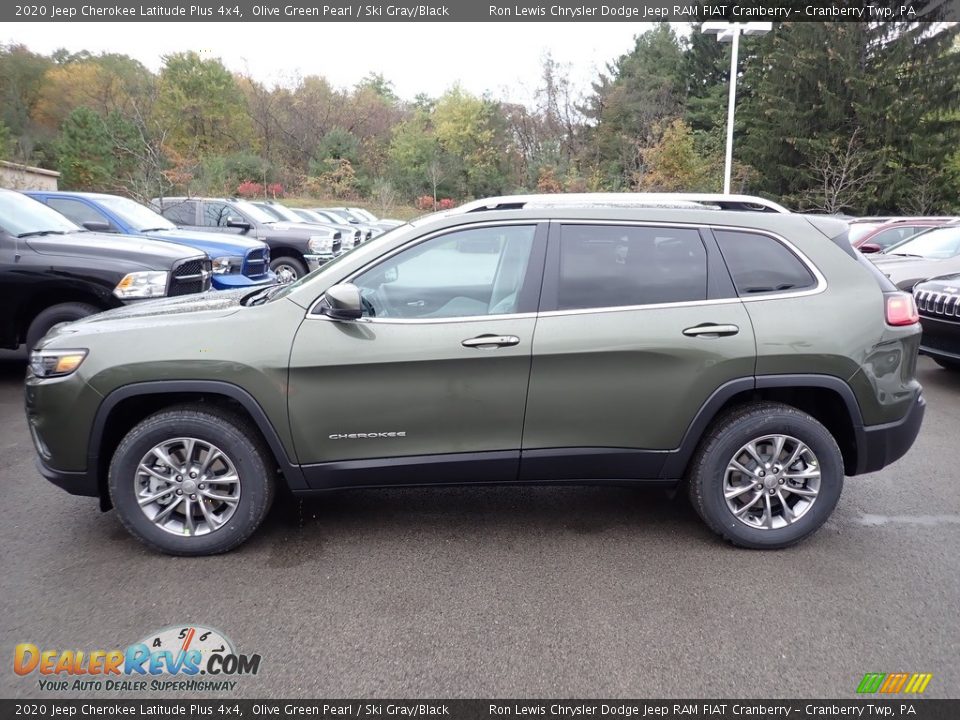 2020 Jeep Cherokee Latitude Plus 4x4 Olive Green Pearl / Ski Gray/Black Photo #2