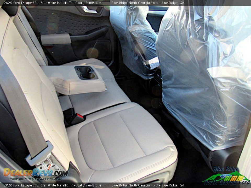 2020 Ford Escape SEL Star White Metallic Tri-Coat / Sandstone Photo #28