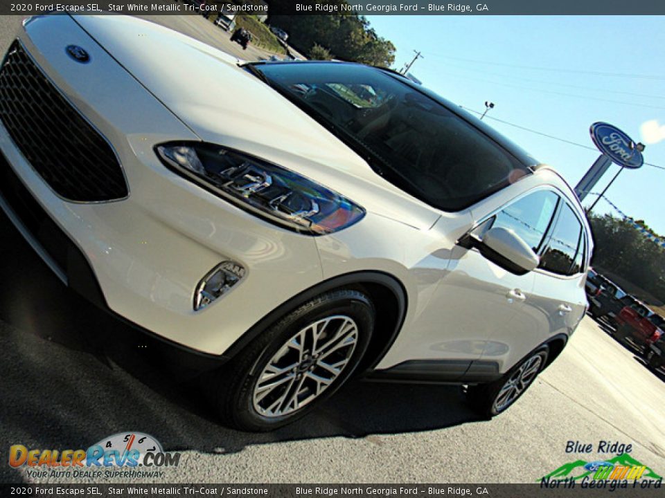 2020 Ford Escape SEL Star White Metallic Tri-Coat / Sandstone Photo #29