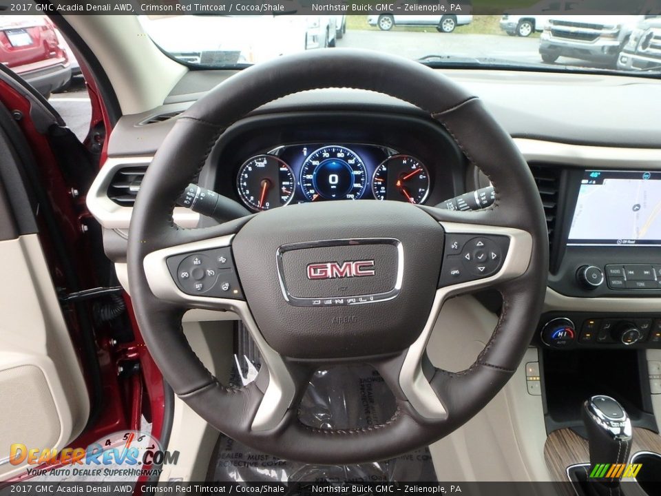2017 GMC Acadia Denali AWD Crimson Red Tintcoat / Cocoa/Shale Photo #24