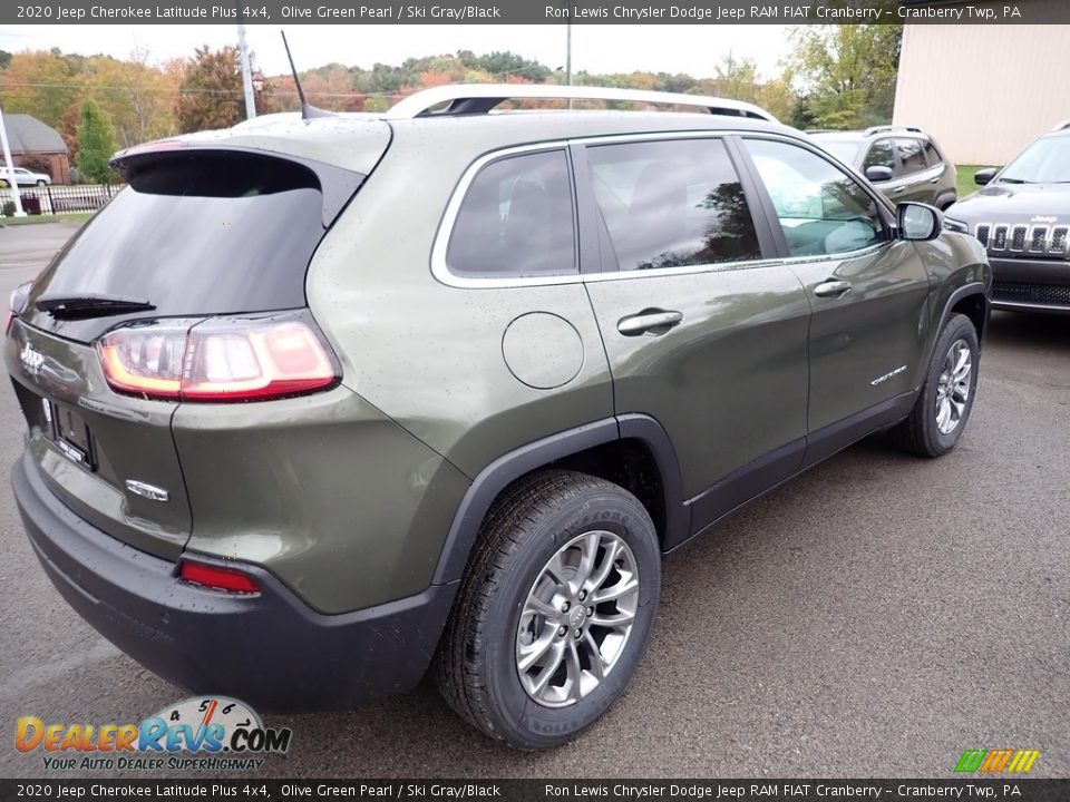 2020 Jeep Cherokee Latitude Plus 4x4 Olive Green Pearl / Ski Gray/Black Photo #5