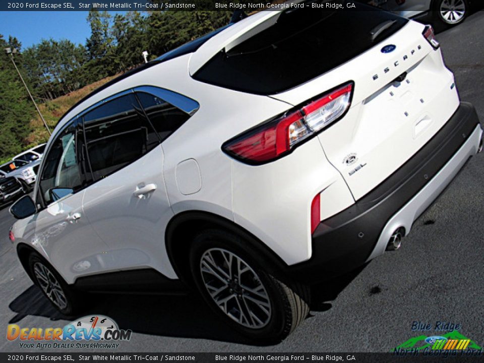 2020 Ford Escape SEL Star White Metallic Tri-Coat / Sandstone Photo #32