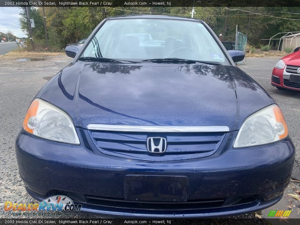 2003 Honda Civic EX Sedan Nighthawk Black Pearl / Gray Photo #8