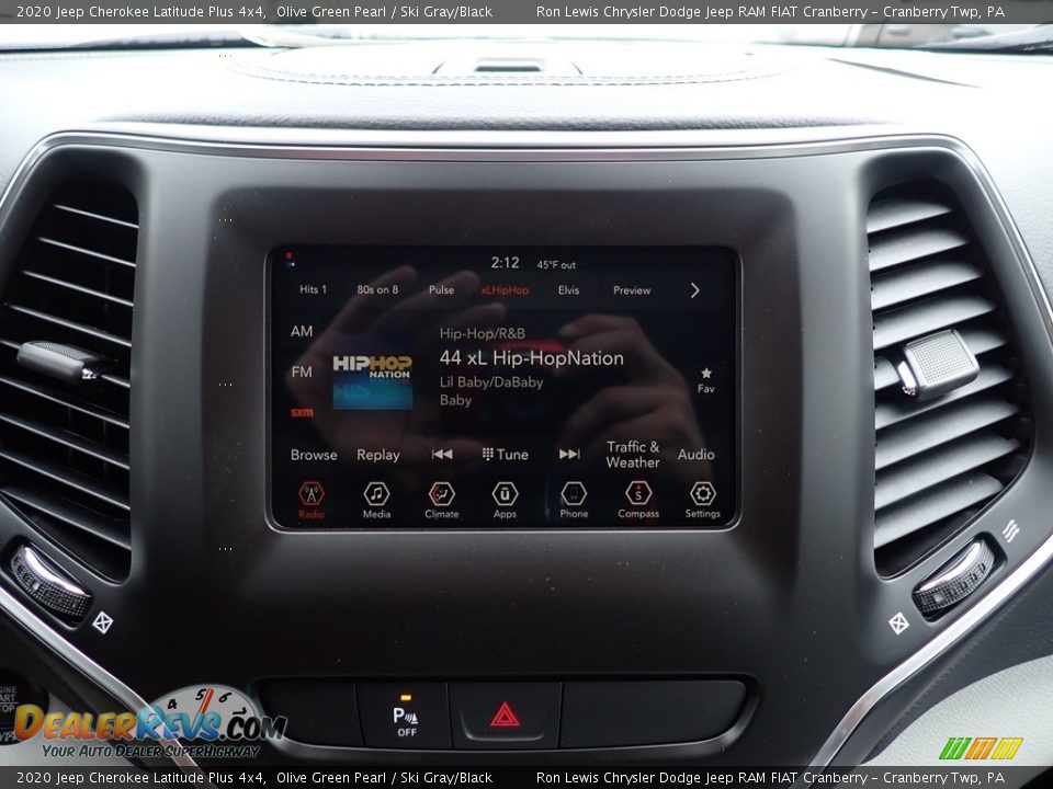 2020 Jeep Cherokee Latitude Plus 4x4 Olive Green Pearl / Ski Gray/Black Photo #16