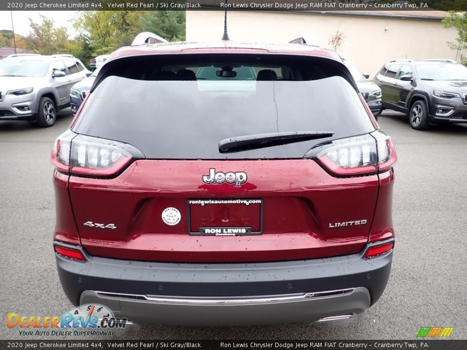 2020 Jeep Cherokee Limited 4x4 Velvet Red Pearl / Ski Gray/Black Photo #4