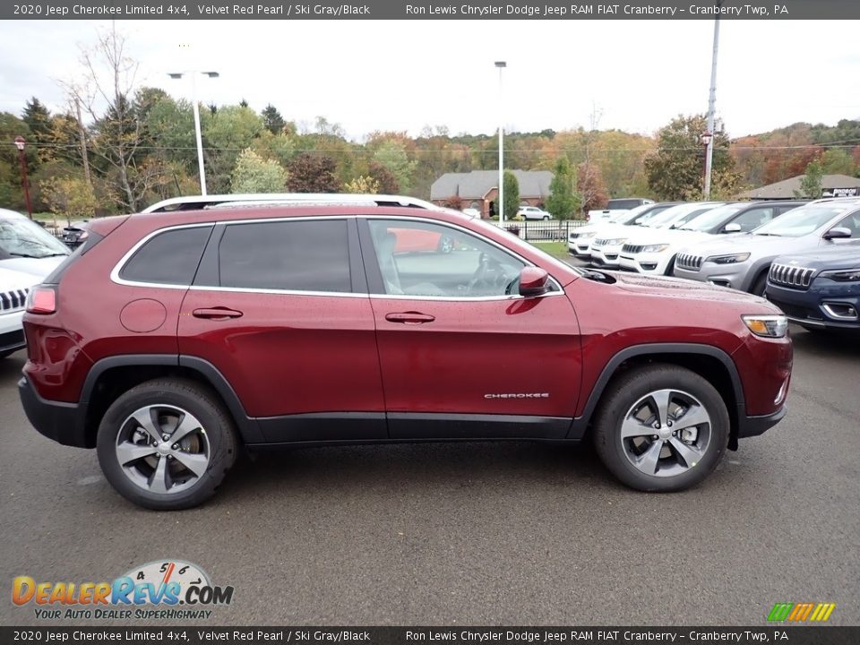 2020 Jeep Cherokee Limited 4x4 Velvet Red Pearl / Ski Gray/Black Photo #6