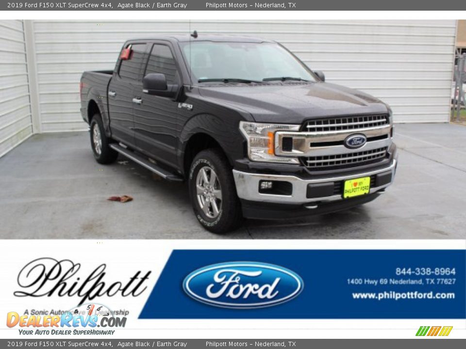 2019 Ford F150 XLT SuperCrew 4x4 Agate Black / Earth Gray Photo #1