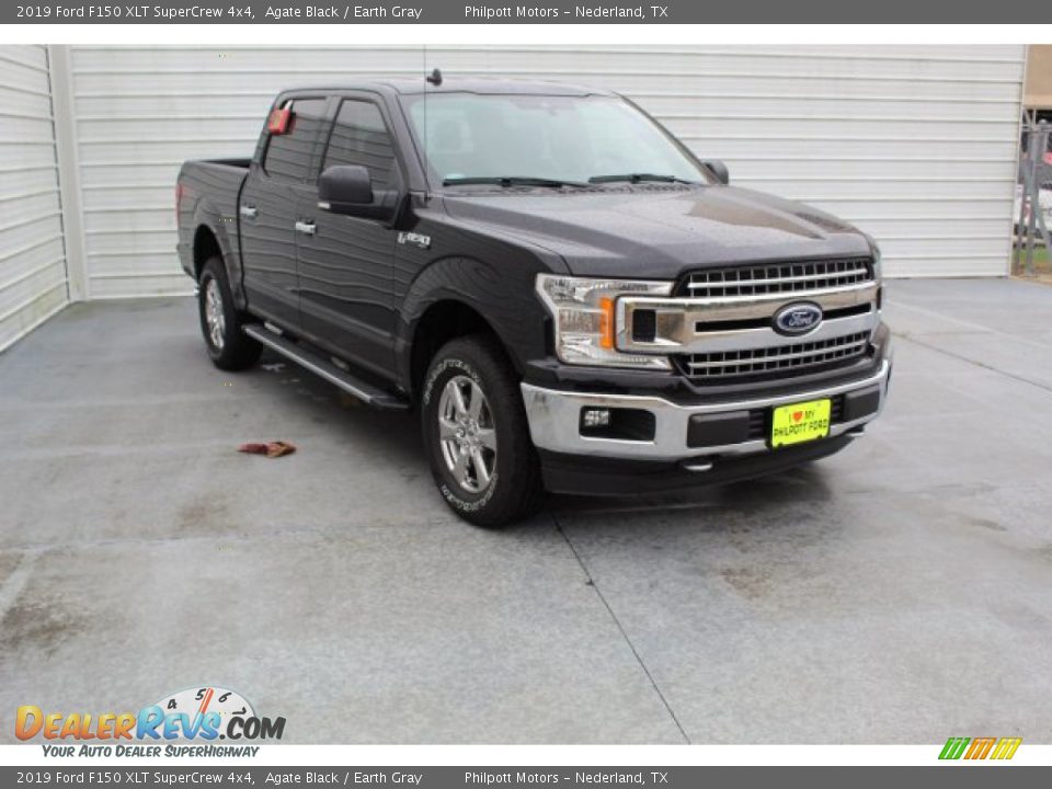 2019 Ford F150 XLT SuperCrew 4x4 Agate Black / Earth Gray Photo #2