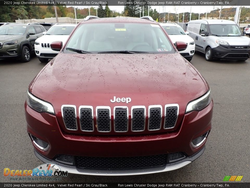 2020 Jeep Cherokee Limited 4x4 Velvet Red Pearl / Ski Gray/Black Photo #8