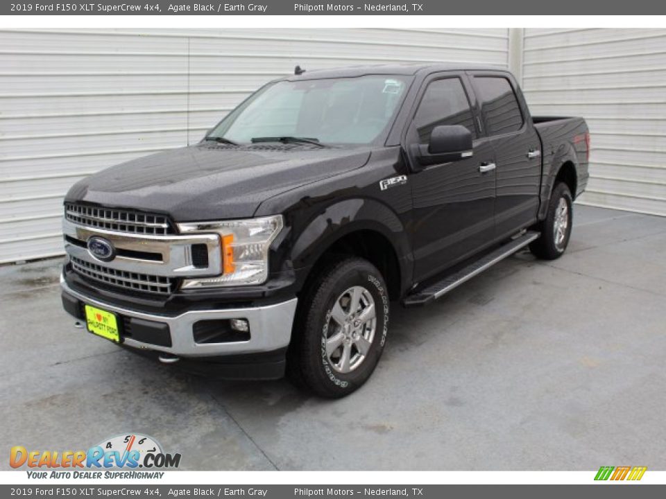 2019 Ford F150 XLT SuperCrew 4x4 Agate Black / Earth Gray Photo #4