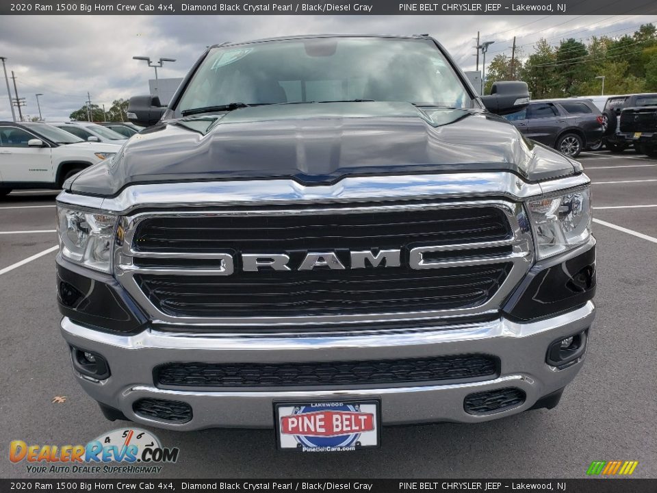 2020 Ram 1500 Big Horn Crew Cab 4x4 Diamond Black Crystal Pearl / Black/Diesel Gray Photo #2