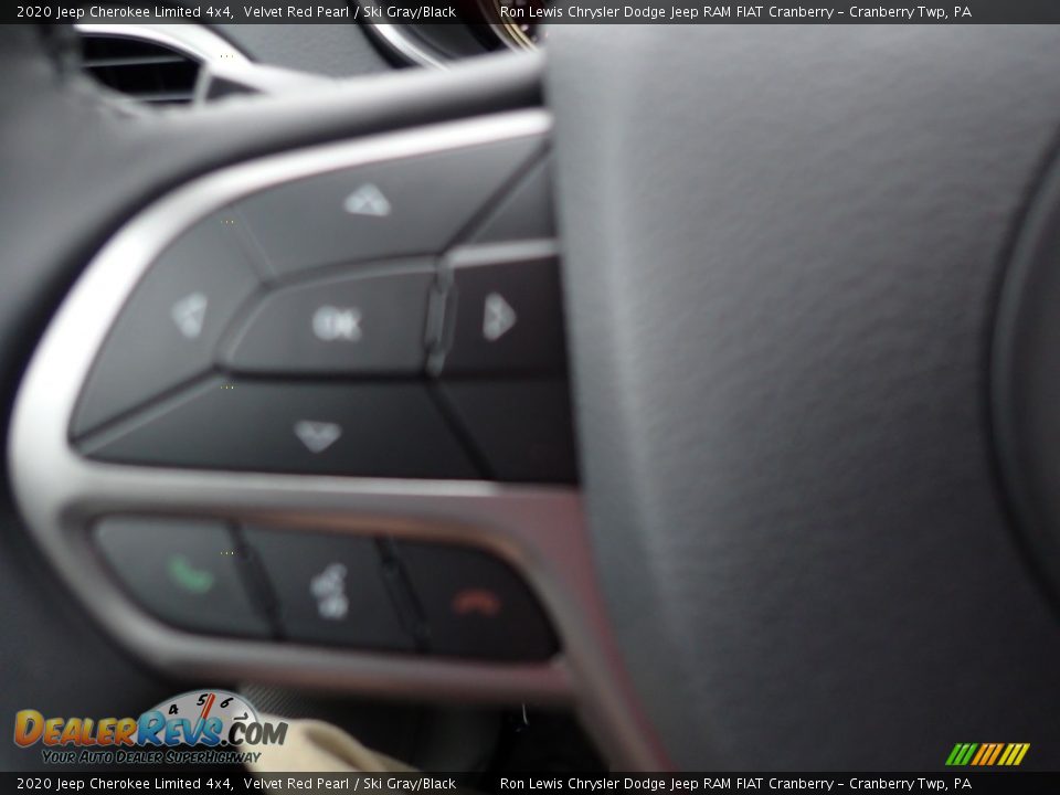 2020 Jeep Cherokee Limited 4x4 Velvet Red Pearl / Ski Gray/Black Photo #19