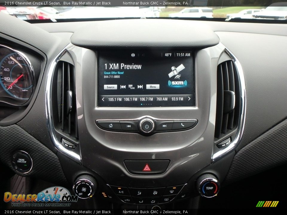 2016 Chevrolet Cruze LT Sedan Blue Ray Metallic / Jet Black Photo #26