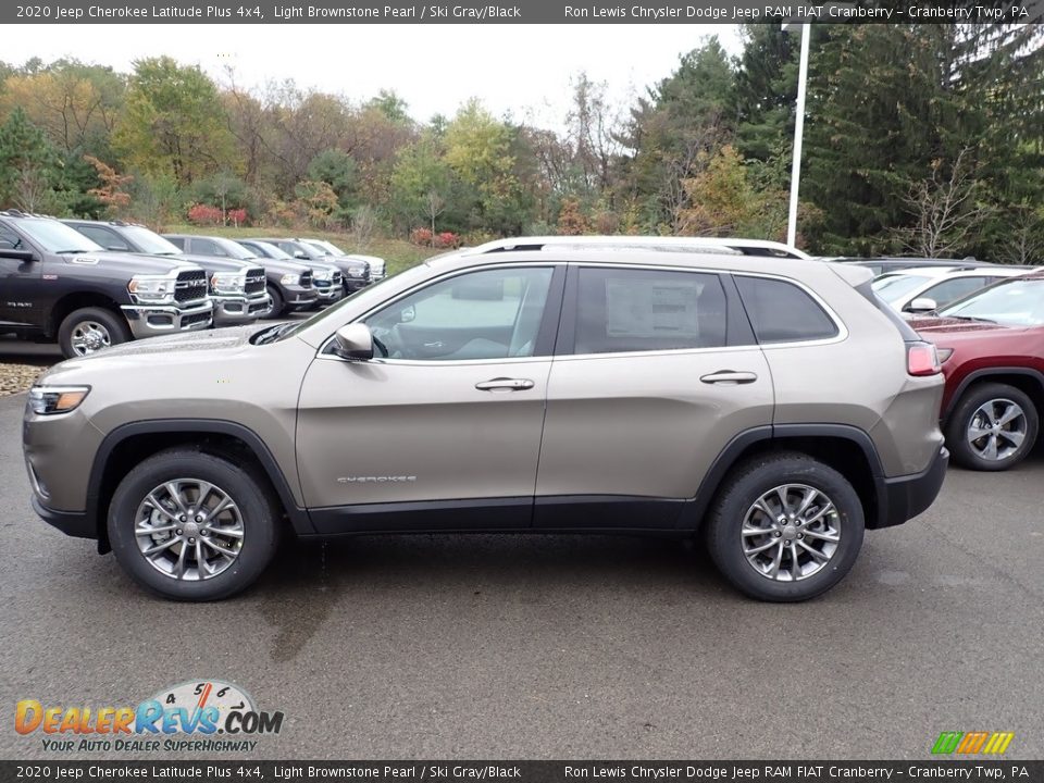 2020 Jeep Cherokee Latitude Plus 4x4 Light Brownstone Pearl / Ski Gray/Black Photo #2