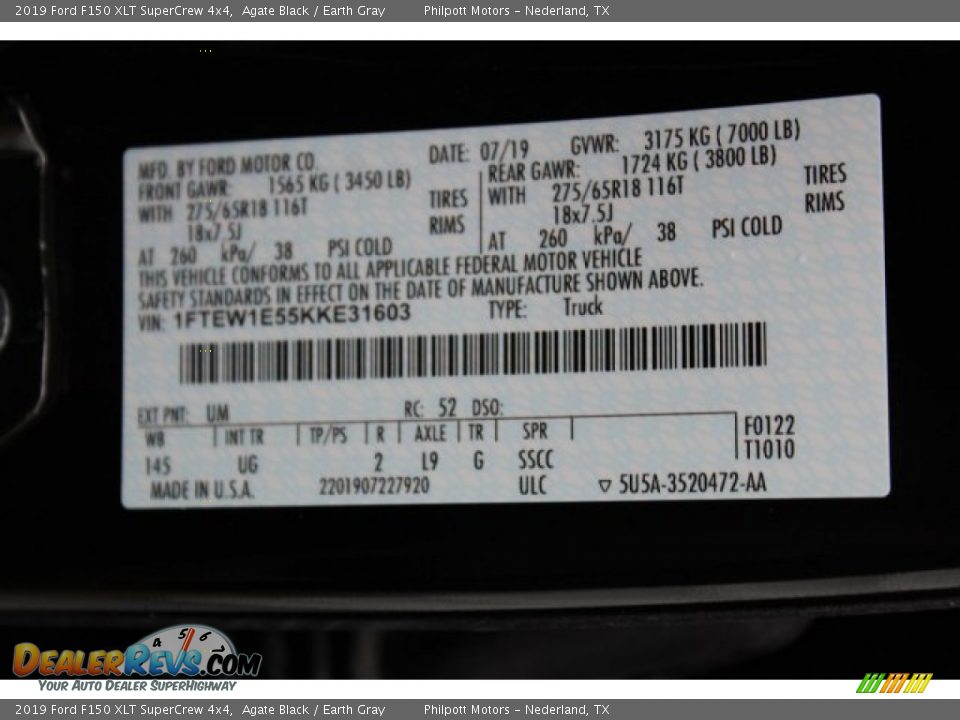 2019 Ford F150 XLT SuperCrew 4x4 Agate Black / Earth Gray Photo #24