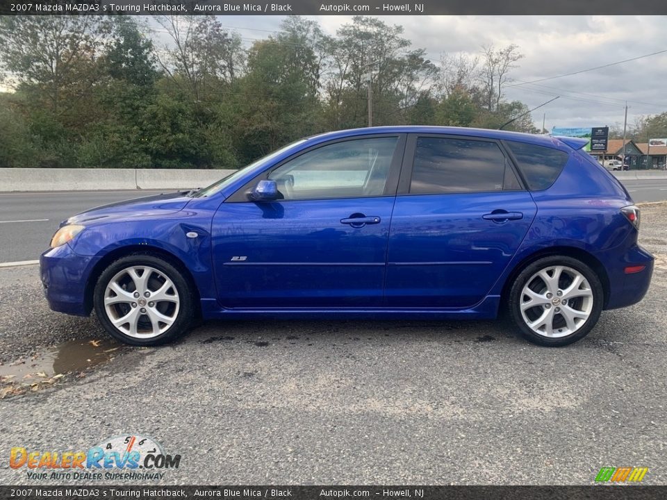 2007 Mazda MAZDA3 s Touring Hatchback Aurora Blue Mica / Black Photo #6