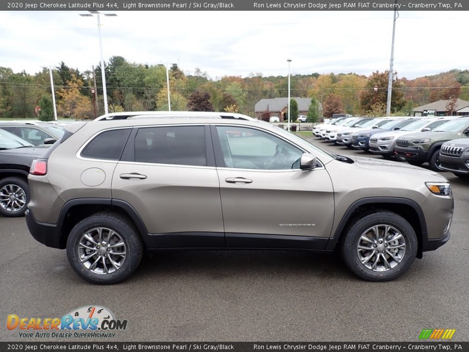 2020 Jeep Cherokee Latitude Plus 4x4 Light Brownstone Pearl / Ski Gray/Black Photo #6