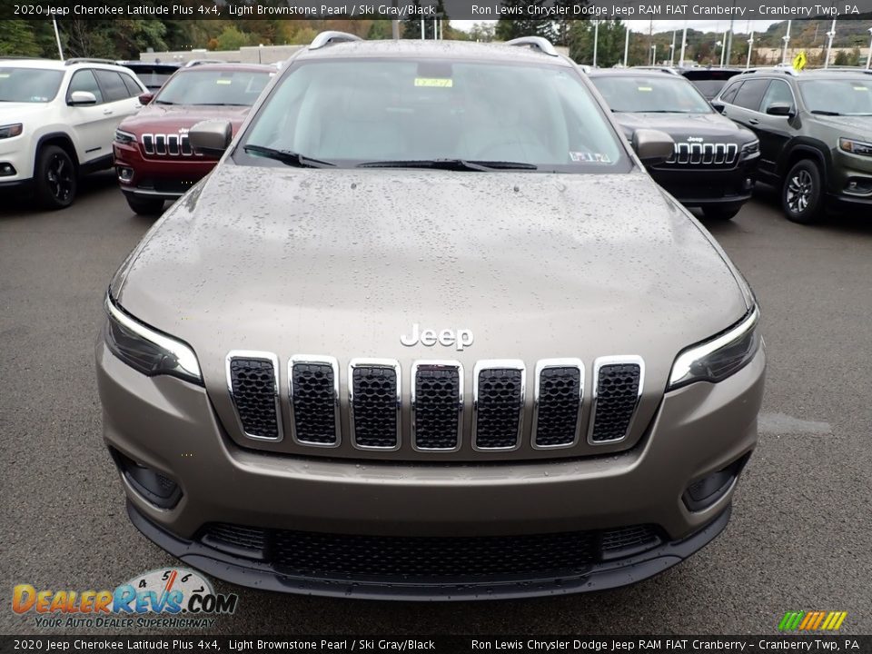 2020 Jeep Cherokee Latitude Plus 4x4 Light Brownstone Pearl / Ski Gray/Black Photo #8