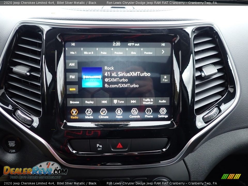 2020 Jeep Cherokee Limited 4x4 Billet Silver Metallic / Black Photo #16