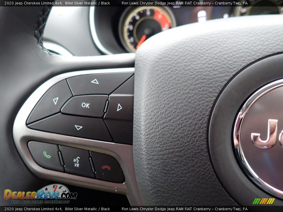 2020 Jeep Cherokee Limited 4x4 Billet Silver Metallic / Black Photo #20