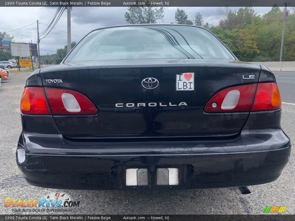 1999 Toyota Corolla LE Satin Black Metallic / Pebble Beige Photo #4