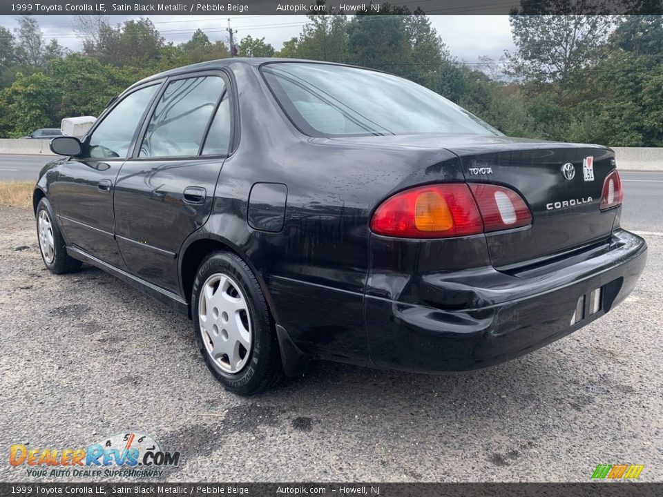 1999 Toyota Corolla LE Satin Black Metallic / Pebble Beige Photo #5