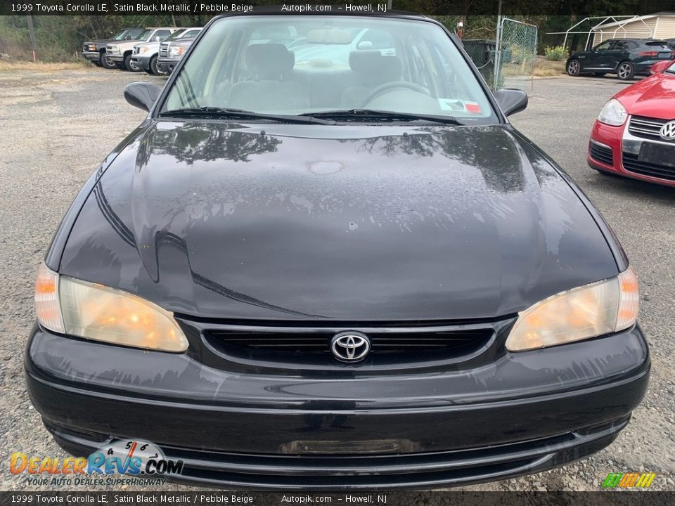 1999 Toyota Corolla LE Satin Black Metallic / Pebble Beige Photo #9