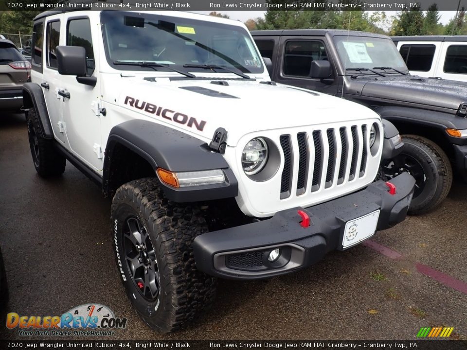 2020 Jeep Wrangler Unlimited Rubicon 4x4 Bright White / Black Photo #9