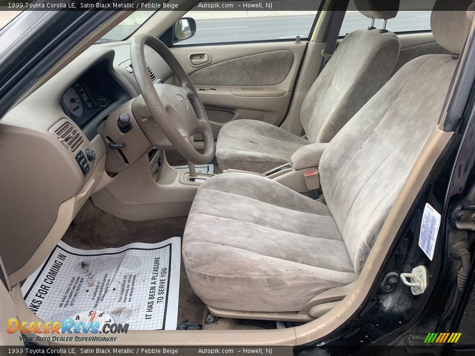 1999 Toyota Corolla LE Satin Black Metallic / Pebble Beige Photo #10