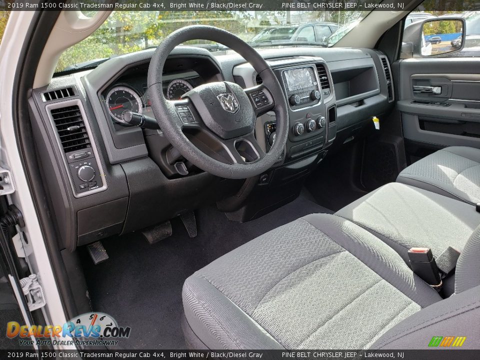 Black/Diesel Gray Interior - 2019 Ram 1500 Classic Tradesman Regular Cab 4x4 Photo #6