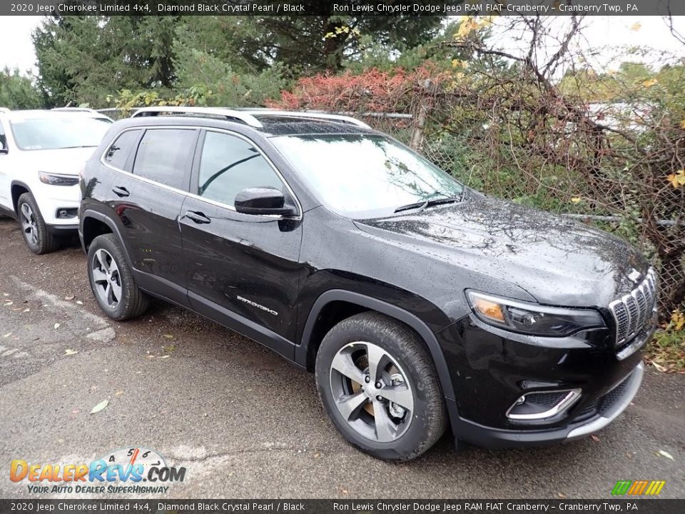 2020 Jeep Cherokee Limited 4x4 Diamond Black Crystal Pearl / Black Photo #2