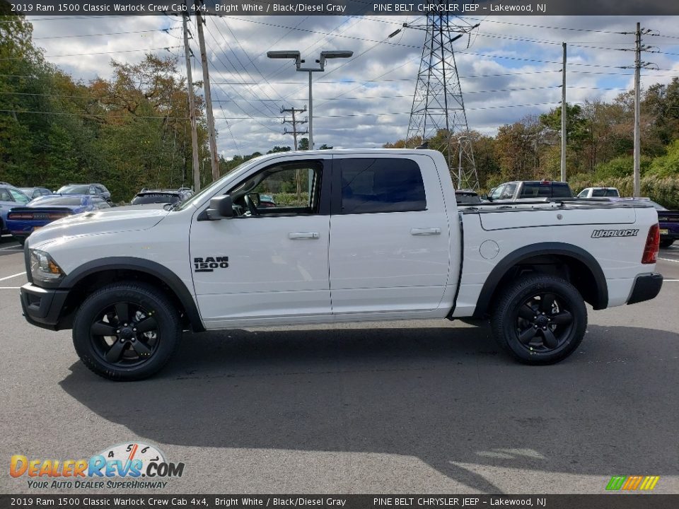 2019 Ram 1500 Classic Warlock Crew Cab 4x4 Bright White / Black/Diesel Gray Photo #3