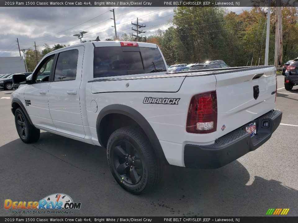 2019 Ram 1500 Classic Warlock Crew Cab 4x4 Bright White / Black/Diesel Gray Photo #4