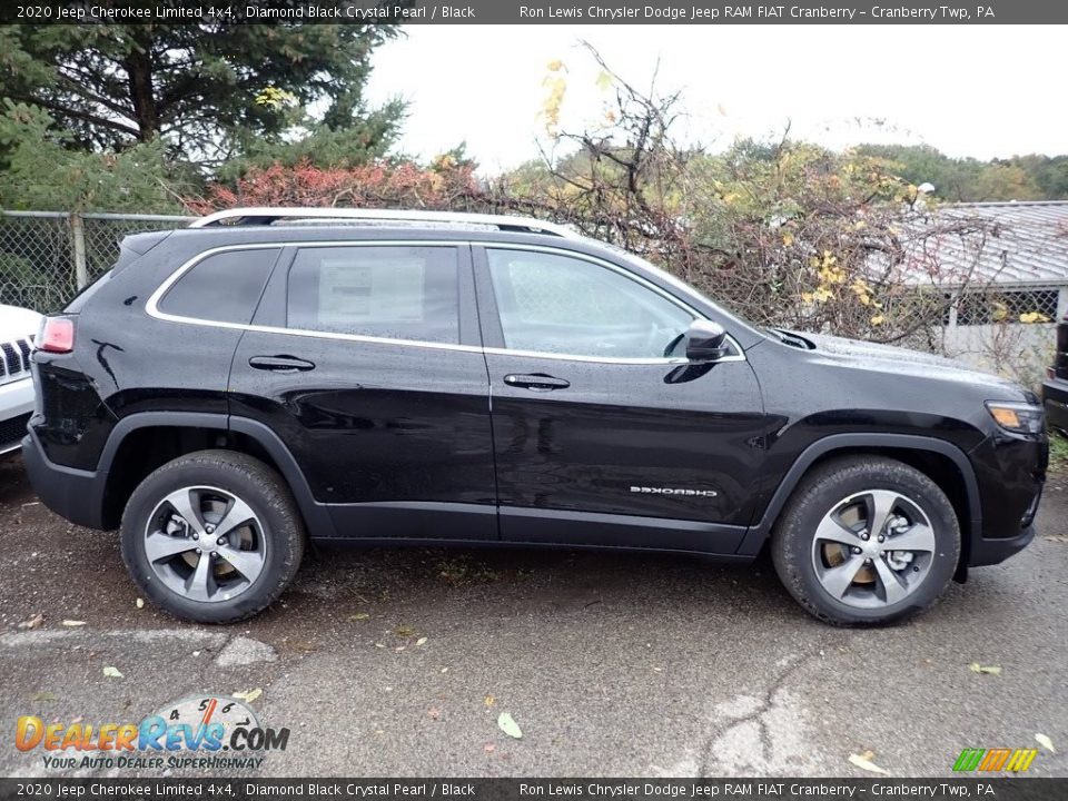 2020 Jeep Cherokee Limited 4x4 Diamond Black Crystal Pearl / Black Photo #4
